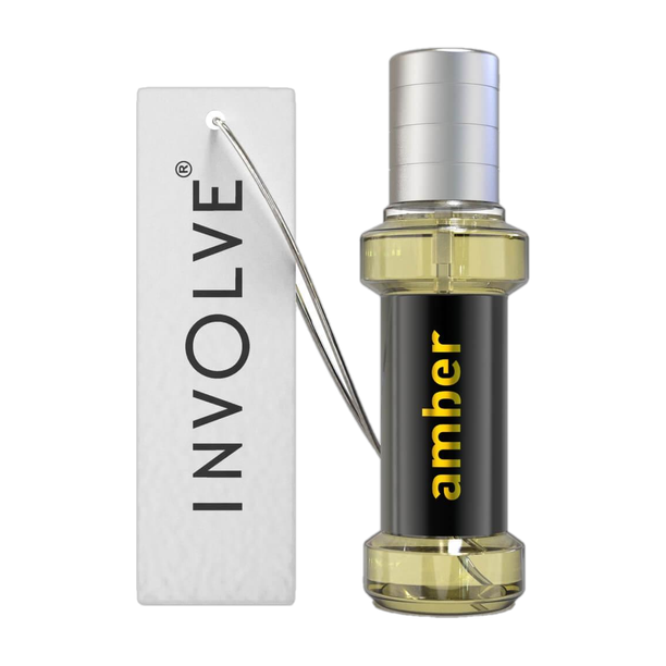 Involve your senses Elements Amber Spray Car Air Perfume | Car Freshener Spray | Fine Fragrance Car Scent Air Freshener - IELE06 | Car accessories interior | Long lasting fragrance | Car perfume