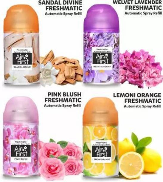 Air first ASSORTED Automatic Spray 250ML FRESHMATIC AUTOMATIC SPRAY REFILL PACK OF 4 PCS SUPPORTED TO ALL TYPES OF DISPENSER
