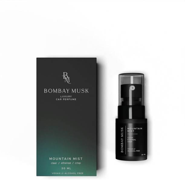 Bombay Musk Mountain Mist Spray Mountain Mist Luxury Car Perfume | Long Lasting Car Fragrance & Car Freshener | Alcohol Free & Plant Based | 60+ Days | 200+ Sprays | Perfume for Car