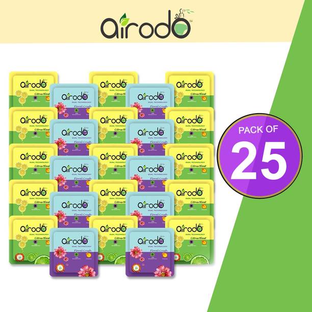 AIRODO Power Pocket Gel Assorted Mix Scents Air Freshner-Pack of -25 Blocks Power Pocket Gel Air Freshener