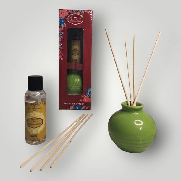 IMPERIUM AROMA Rose Diffuser AROMA Lemon Grass Reed Diffuser Set Fragrance for Office, Home, Gym and Yoga Diffuser Set Lemon Grass Reed Diffuser