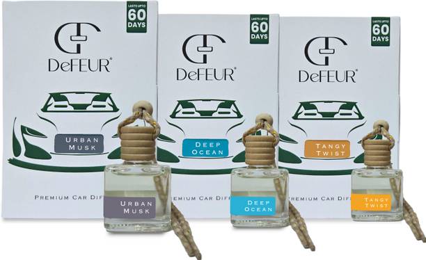 DeFEUR Urban Musk, Deep Ocean & Tangy Twist Car Freshener Diffuser Professional