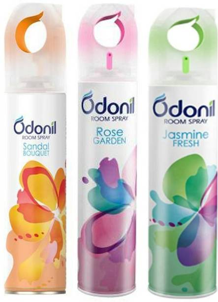 Odonil Rose, Jasmine, Sandal Spray Special Room Freshner (Rose+Jasmine+Sandal) Combo Spray