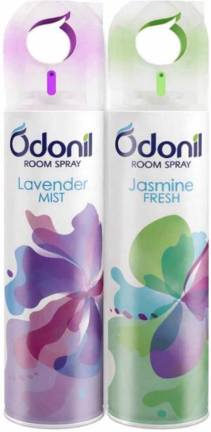 Odonil jasmine, Lavender Spray JASMINE FRESH, LAVENNDER MIST Spray Air Freshener Room Spray -150 ML X 2 COMBOLavender Mist & Jasmine Fresh (2 x 150 ml)