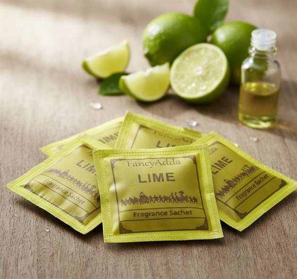 Fancyadda Lime Potpourri Lime Fragrance Sachets for Wardrobe, Closets & Drawers (Pack of 5) | Long-Lasting Zesty & Refreshing Citrus Scent for Home & Car