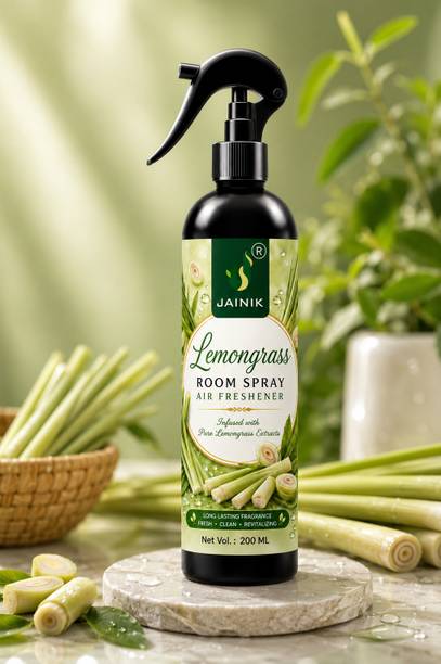 JAINIK fresh Spray Lemongrass Premium Air Freshener Spray for Home, Car & Office Long-Lasting Fragrance