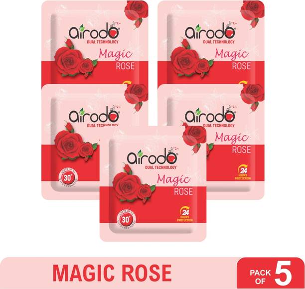 AIRODO Room Freshener Magic Rose Pocket Gel (Pack of- 05) Blocks Magic Rose pack Of 5