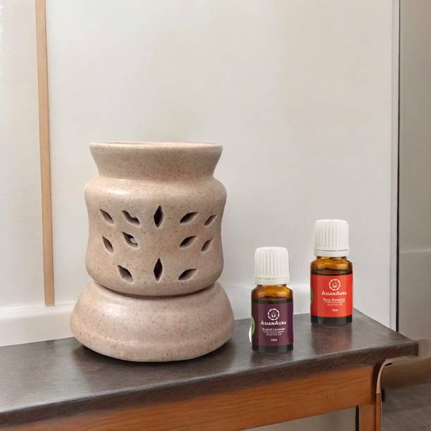 Asian Aura Aroma Oil Warmer electric Ceramic Diffuser for Room Fragrance Diffuser Set T/BRN04