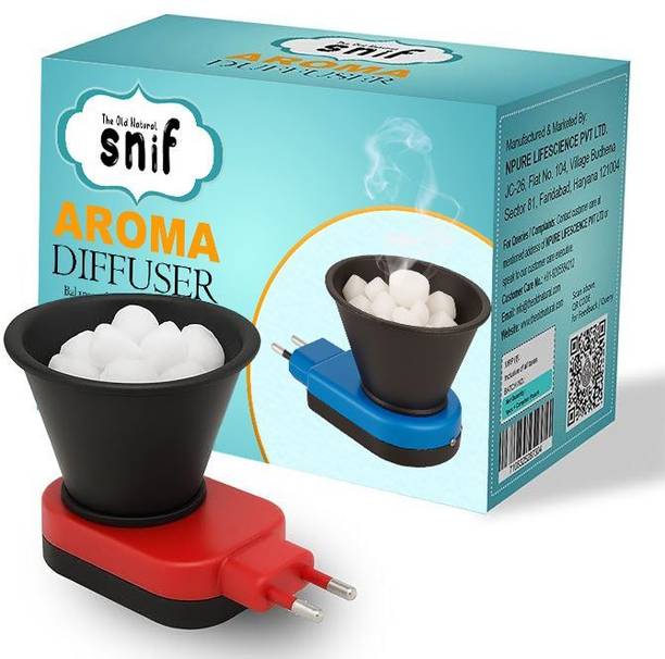 The Old Natural Snif Electric Diffuser Diffuser Safe for kids| Clear the Surrounding| Capable of burning Camphor Tablets, Essential Oil, Dhoop Powder