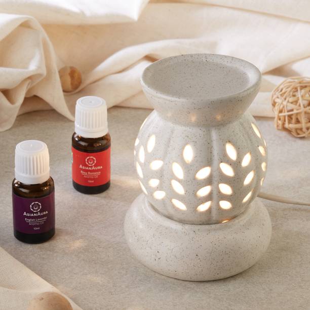 Asian Aura Electric Aroma Diffuser for Home Fragrance, Aromatherapy & Home Decor, Round Diffuser Set Ceramic Electric Aroma Diffuser