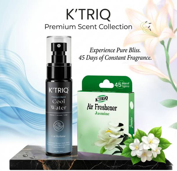 K'TRiQ Cool Water, Jasmine Spray | Air Freshener | Air Freshner for Car | Air Freshener Block | Air Freshener Home |