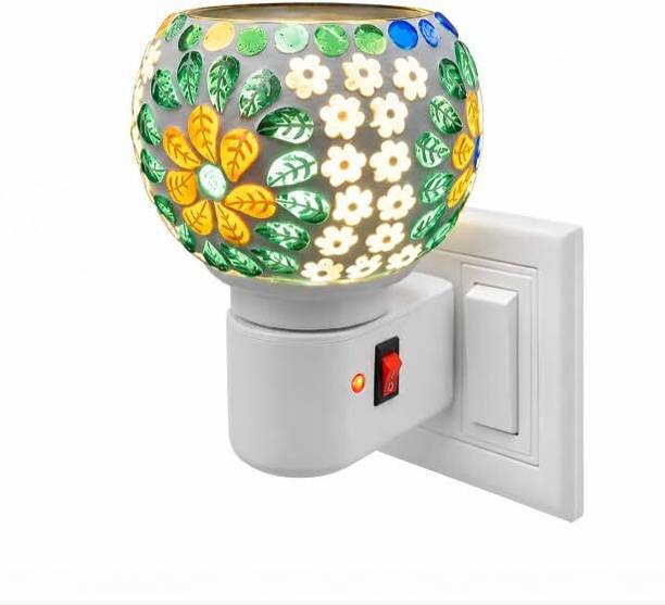 TradeNSTLLP multi fragnance Diffuser Electric Kapoor Dani Glass Mosaic Floral Aroma Diffuser With Night Lamp