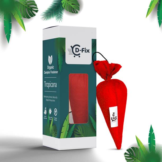 D-fix Tropicana Fragrance 100% Pure & Organic Camphor Pouch Air Freshener Potpourri 100% Pure & Organic Camphor Pouch for Car, Room, Bathroom & Air Freshener