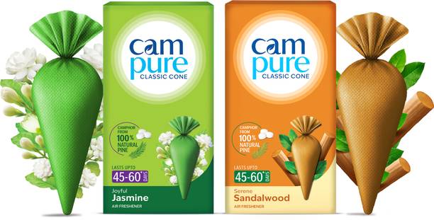 CamPure Cone Air Freshener - Sandalwood & Jasmine - Pack of 2 Potpourri Cone Air Freshener - Sandalwood & Jasmine - Pack of 2