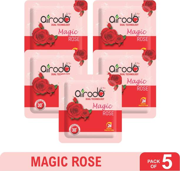 AIRODO Room Freshener Magic Rose Pocket Gel (Pack of- 05) Blocks Magic Rose pack Of 5