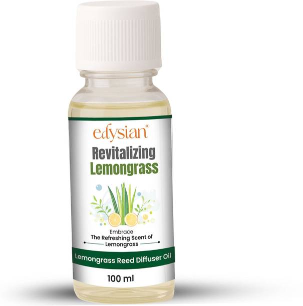 Edysian Lemongrass Aroma Oil | Lemongrass Reed Diffuser Oil | Refreshing Aroma for Home, Office & Stress Relief | Fragrance Oil | Room Air Freshner | Diffuser Refill