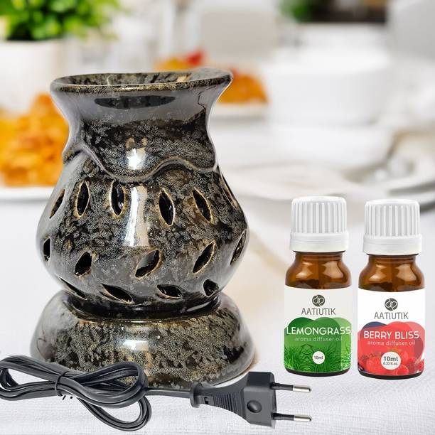 Aatiutik Lemongrass & Berry Bliss Home Fragrance Oil Burner, Electric Air Freshener Aroma Diffuser, Aroma Oil Aroma Ceramic Electric Diffuser