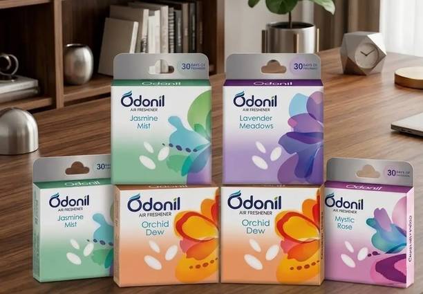 Odonil Lavender meadows, Long Lasting Odour, Assorted Blocks Blocks Toilet & Washroom Spray | Instant Odour Control