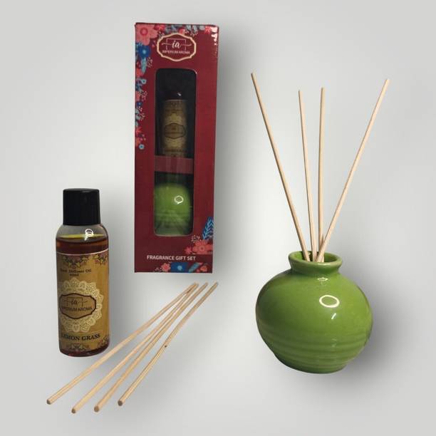 IMPERIUM AROMA lemongrass Diffuser AROMA Lemon Grass Reed Diffuser Set Fragrance for Office, Home, Gym and Yoga Diffuser Set Lemon Grass Reed Diffuser