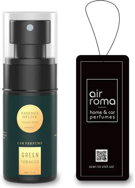 Airroma Green Tobacco Car Freshener Spray Long-lasting Premium Car Perfume Air Freshener Scent