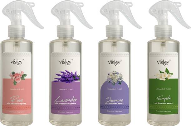Visley Pure Natural Freshness Spray (Rose+Lavender+Jasmine+Sajada) Air Freshener