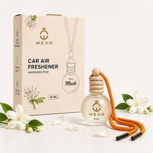 Weva Musk Diffuser Air Freshener Car Perfume | Hanging Liquid Fragrance Pod with
