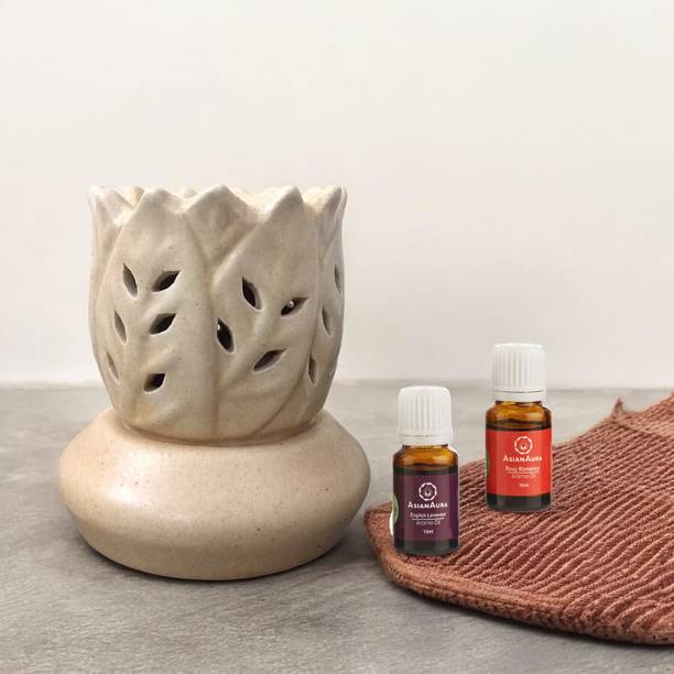 Asian Aura Aroma Oil Diffuser electric Ceramic Diffuser for Room Fragrance Diffuser Set T/BRN06