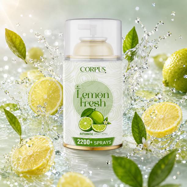 Corpus Lemon Refill Automatic Room Freshener | Universal Aerosol Can | Long Lasting Air Freshener