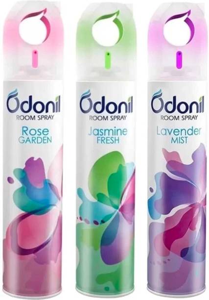 Odonil Rose, LAVENDER, JASMINE Spray Special Room Freshner (Rose+Jasmine+Lavender) Combo Spray (3 X 150 Ml) - 450ML