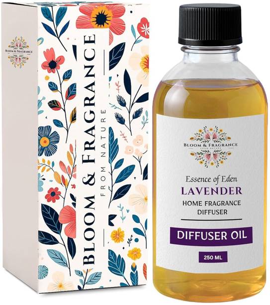 Bloom &Fragrance Lavender Refill Lavender Diffuser Refiller Oil 250ml | Essence of Eden Home Fragrance | Long-Lasting Aromatherapy Scent for Diffusers