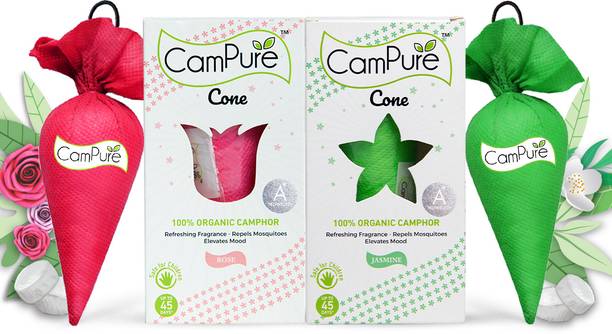 CamPure Cone Air Freshener - Rose & Jasmine - Pack of 2 Potpourri Cone Air Freshener - Rose & Jasmine - Pack of 2