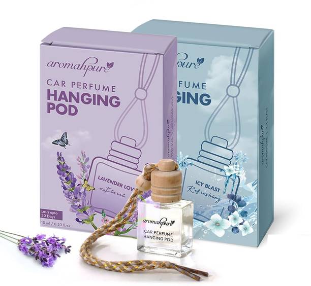 Aromahpure Lavender and Cool Car Freshener Diffuser Pack of 2 Hanging Pod Air Freshener