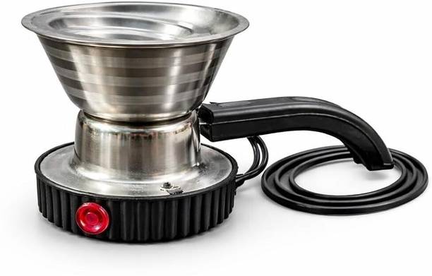 aurent dhup dani Aroma Oil, Diffuser, Diffuser Set, Fridge Freshener Dhup dani Electric Camphor Burner Dhoop Dani, Stainless Steel, Orange Base, Fast Heating Element with Black Indicator Light, Corded Electric, for Home and Temple Use (8)