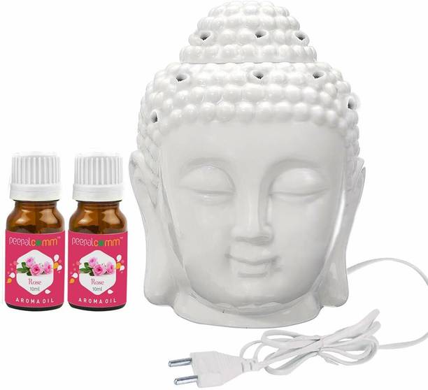 PeepalComm Electric Buddha Aroma Diffuser Night Lamp Light for Home Office Hotel Spa, Rose Aroma Oil, Diffuser PC-elebuddha-2rose