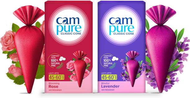 CamPure Cone Air Freshener - Lavender & Rose - Pack of 2 Potpourri Cone Air Freshener - Lavender & Rose - Pack of 2