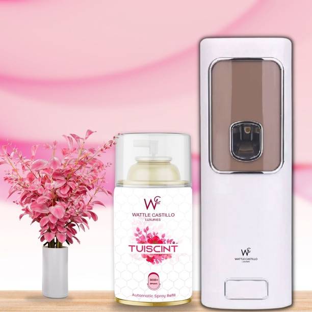 Wattle Castillo Automatic Air Freshener Dispenser(Machine+Tuiscint Refill -265ml) 3000+ Sprays Automatic Spray, Refill, Diffuser Set WC-Machine02+Tuiscint