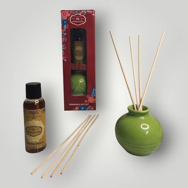 IMPERIUM AROMA Sandalwood Diffuser AROMA Sandalwood Reed Diffuser Set Fragrance for Office, Home, Gym and Yoga Diffuser Set Lemon Grass Reed Diffuser