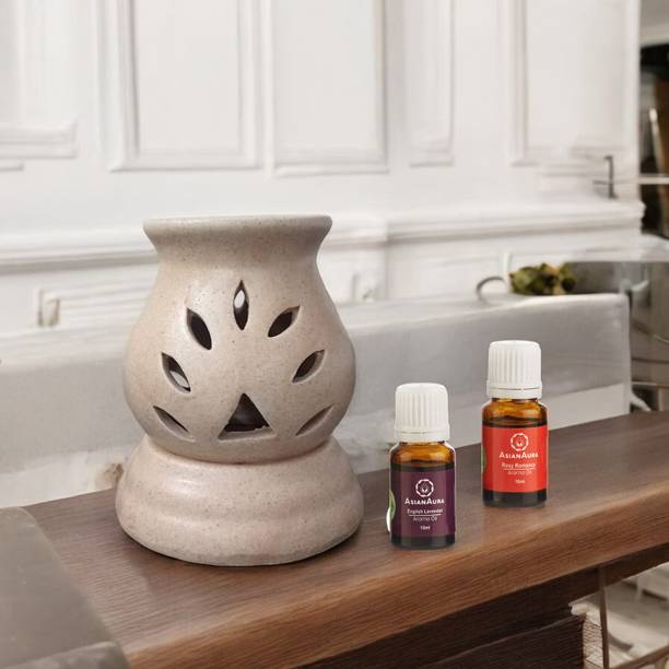 Asian Aura Aroma Oil Warmer electric Ceramic Diffuser for Room Fragrance Diffuser Set T/BRN01