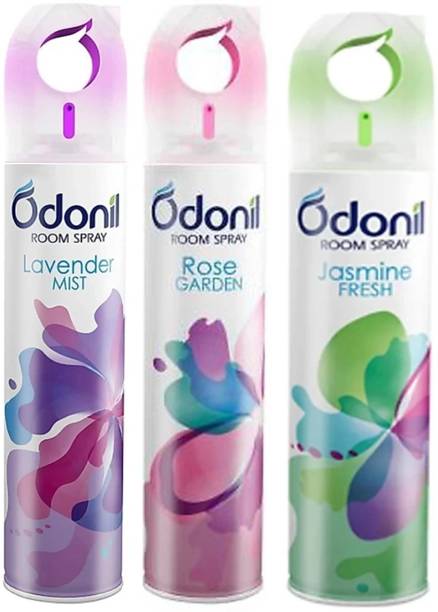 Odonil Rose, Lavender, Jasmine Spray Special air freshener pack of 3