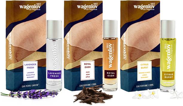 3003BC Wagenlov Royal Oudh Lavender Fresh Citrus Burst Spary Car Perfumes Gift Set Car Freshener Spray Wagenlov Royal Oudh Lavender Fresh Citrus Burst Spary Car Perfumes Gift Set
