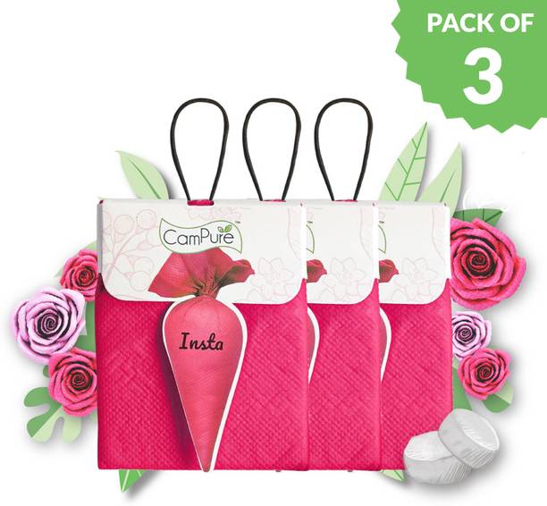 CamPure Insta Cone Rose (Pack of 3) Room, Car and Air Freshener & Mosquito Repellent Potpourri Camphor Insta Cone Rose (Pack of 3) Room, Car and Air Freshener & Mosquito Repellent