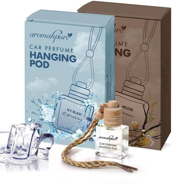Aromahpure Musk and Cool Car Freshener Diffuser Pack of 2 Hanging Pod Air Freshener