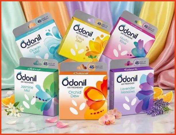 Odonil Lavender meadows, Long Lasting Odour, Assorted Blocks Blocks Jasmine Fragrance Room Freshener Spray | Long Lasting Aroma