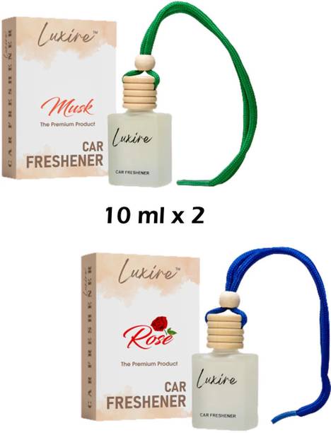 LUXIRE MUSK Car Freshener Diffuser MUSK & ROSE Car Freshener (Pack of 2)