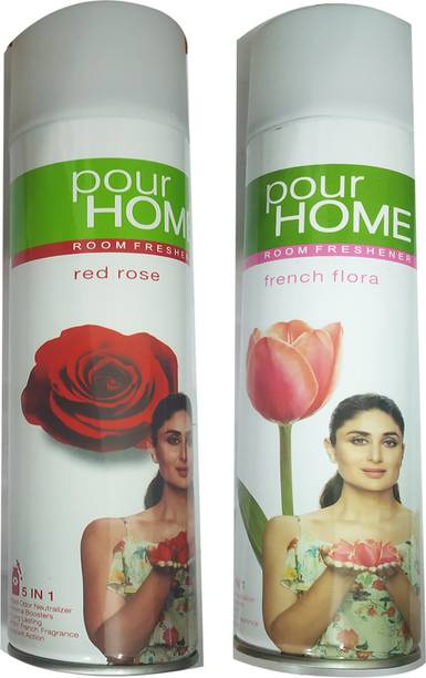 POUR HOME RED ROSE, FRENCH FLORA Spray 1 RED ROSE ROOM FRESHENER 270 ML+1 FRENCH FLORA ROOM FRESHENER 270 ML