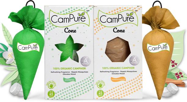 CamPure Cone Air Freshener - Sandalwood & Jasmine - Pack of 2 Potpourri Cone Air Freshener - Sandalwood & Jasmine - Pack of 2