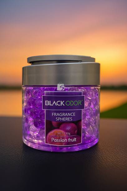 ShopVibe PASSION FRUIT Blocks Black Odor Fragrance Spheres Air Freshener Jar (130g) | Long Lasting Car & Room Freshener | Gel Beads Air Freshener PASSION FRUIT Fragrance