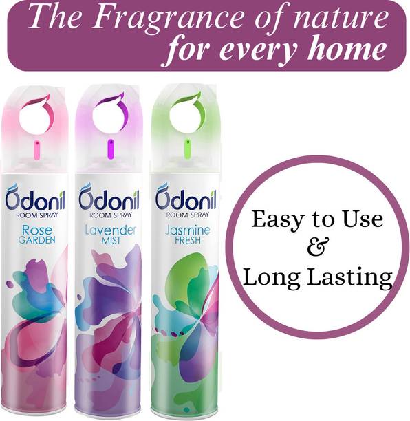 Odonil rose, lavender, jasmine Spray Car Freshener Spray ROSE JASMINE LAVENDER