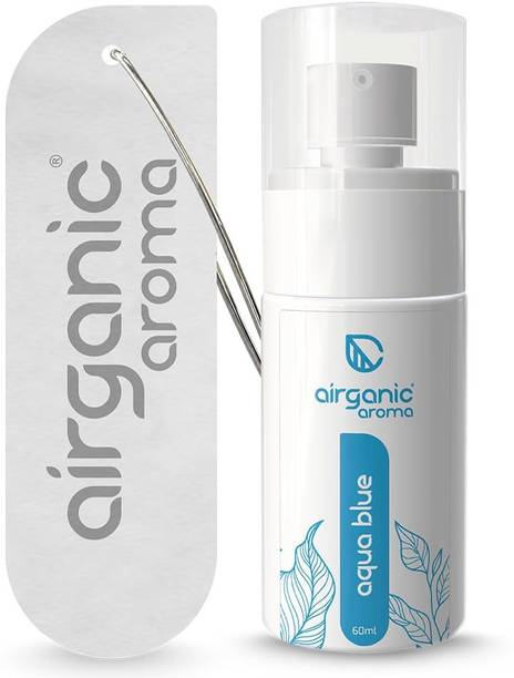 Airganic aroma Aqua Blue Premium Spray Car Perfume |Fine Fragrance Car Freshener Spray | Car Accessory Interior Spray | 400+ Long Lasting Air Freshener Scent | Car Accessories 2025