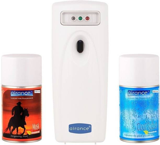 Airance Cool Splash, Musk Automatic Spray Automatic Room Freshener With Combo Of Two Air Freshner Refills